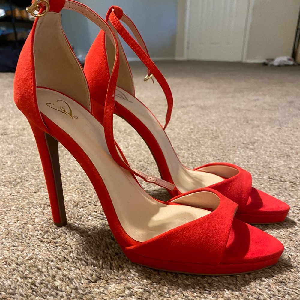 Red Suede Heel